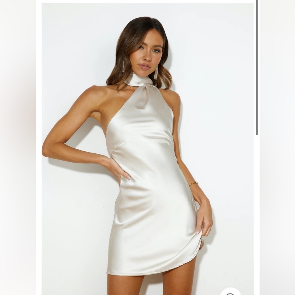 Hello Molly Chic Cream Mini Dress